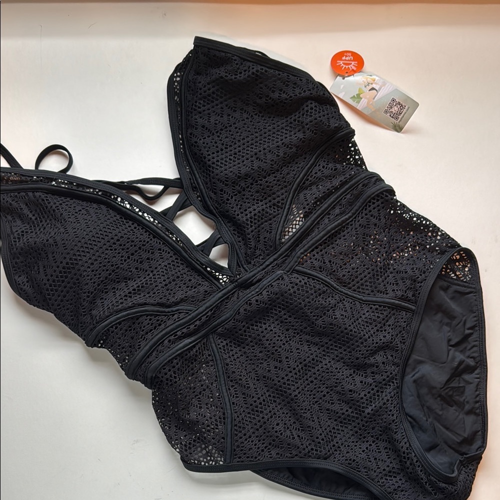 NWT Black One Piece Bathing Suit M